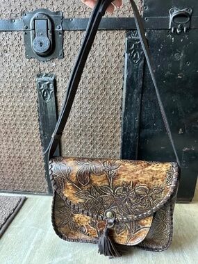 Patricia Nash Tooled Leather Crossbody Bag